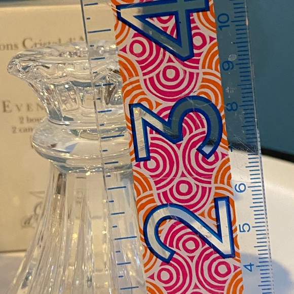 Cristal D’arques EVENTAIL Candlestick Holders 3 3/4 Set Of Two in original box - Picture 5 of 7